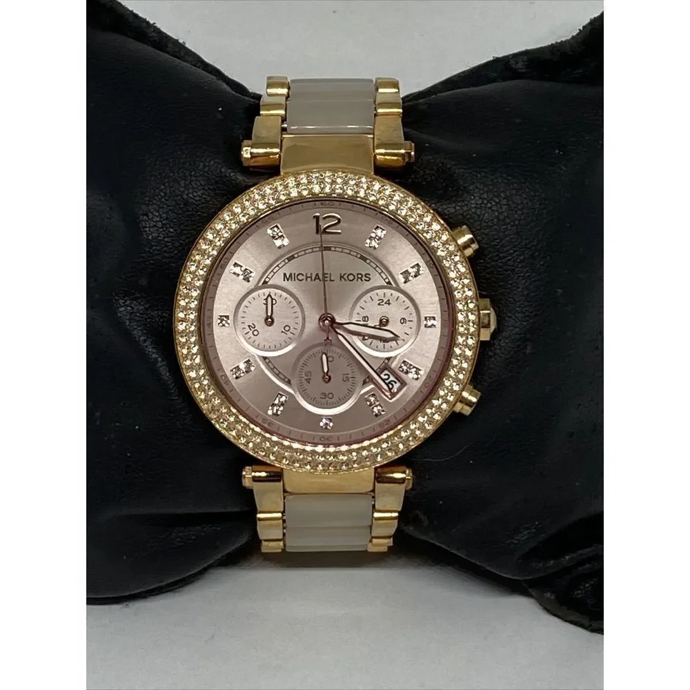 Michael Kors Parker MK5896 Womens Stainless Steel Analog Dial Quartz Watch UC586